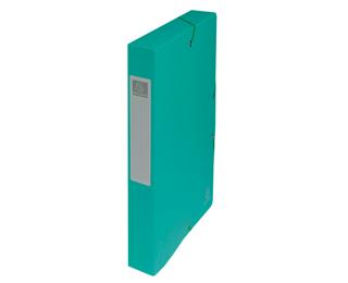 Archivbox aus Colorspan-Karton 600g, Rückenbreite 40mm mit Etikett, 25x33cm für DIN A4 - Grün