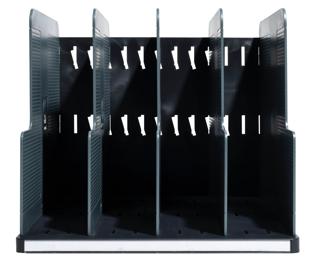 MODULOTOP vertikaler Sorter mit 5 Trennplatten, Office - Lichtgrau