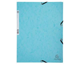 Sammelmappe A4, Packung mit 6 Stück, Gummizugverschluss, Colorspan-Karton 400g, Serie Aquarel - Farben sortiert
