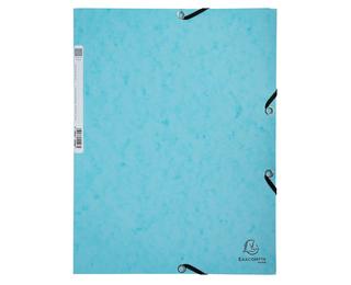 Sammelmappe A4, Packung mit 6 Stück, Gummizugverschluss, Colorspan-Karton 400g, Serie Aquarel - Farben sortiert