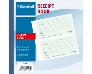 Guildhall Receipt Bk 2 to View 145x148mm - White
