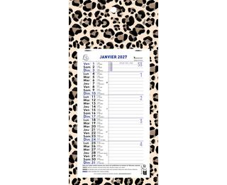 Calendrier mensuel URBAN avec feuillets détachables 13 x 23 cm sur support plaque imprimée 16 x 33 cm 2027 ROAR - Visuel
