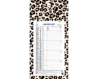 Calendrier mensuel URBAN avec feuillets détachables 13 x 23 cm sur support plaque imprimée 16 x 33 cm 2027 ROAR 