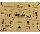 500 Sets de table papier30x40"Bienvenue"