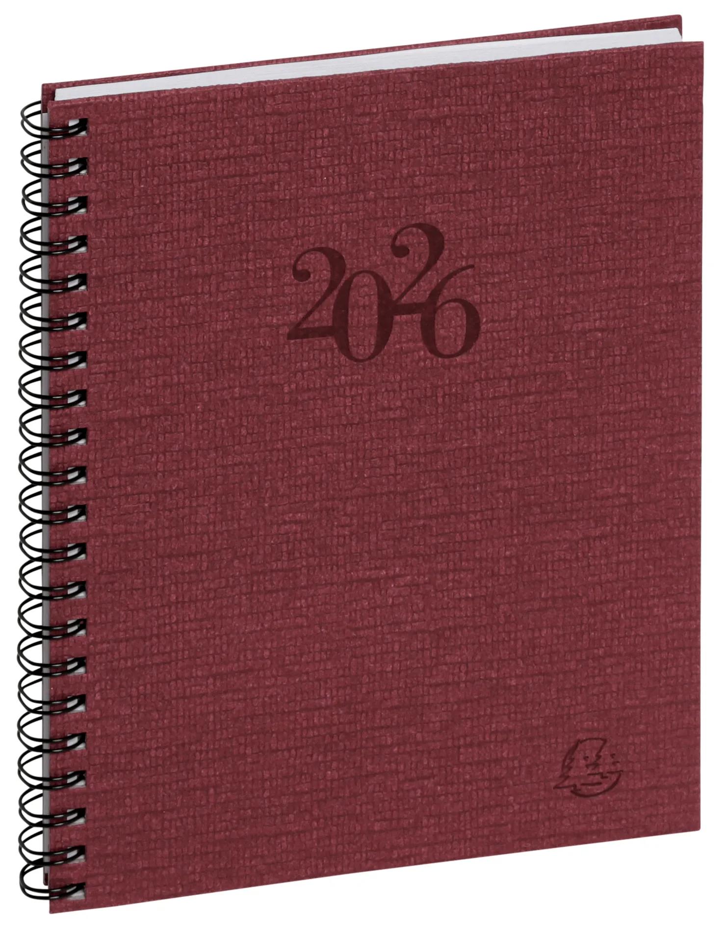 Agenda Semainier 2026 BREPOLS KEMPEN - Format Pocket 11x16cm - Couleur Brun - Reliure à Plat - Langue Anglaise - 7