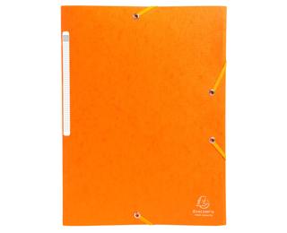 Chemises à élastiques carte lustrée 3 rabats monobloc - Orange