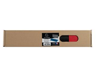 VADE/Almohadilla de escritorio polipiel PU suave, máxima compatibilidad: equipos informáticos - HOME OFFICE - Negro/rojo