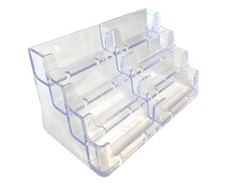 Distribuidor 8 tarjetas de caja cristal - Cristal