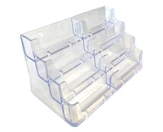 Distribuidor 8 tarjetas de caja cristal 