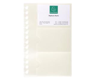 Recharge de 10 pochettes détachables pour porte cartes de visite Exactive® - 19x12,5cm