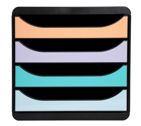BIG-BOX Aquarel black/glossy pastel - Assorted colours