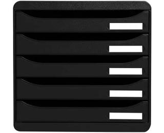 Module de classement Big Box Plus 5 tiroirs Ecoblack - Noir