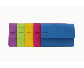 Exacompta Forever Recycled Document Wallets 290gsm A4 - Assorted colours