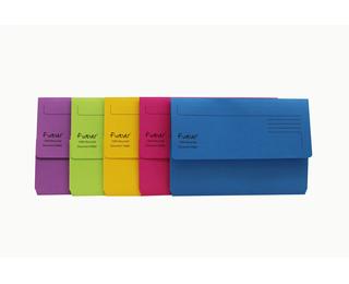 Exacompta Forever Recycled Document Wallets 290gsm A4 - Assorted colours