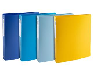 Ringbuch A4 Maxi mit 4 Ringen 30mm, Recycling-PP, BeeBlue - Farben sortiert
