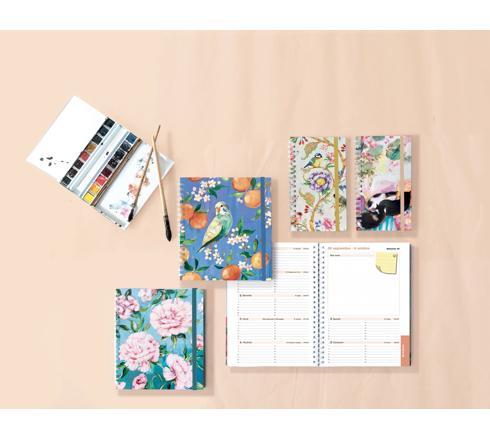 Agenda De Bureau Lady 20S Spirale Sophie Adde 15 X 21 Cm Semainier Janvier A Decembre 2024 Fleurs