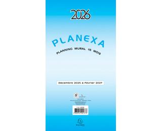 Planexa 5 volets - 18x33 cm - Décembre 2025 à février 2026