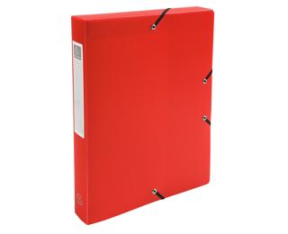 Boite de Classement Exabox Dos 40mm polypropylène 7/10e OPAK - A4 - Rouge