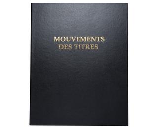 Reliure registre 32x26cm 4 anneaux avec recharge de 100 feuillets imprimés - Mouvements de titre 