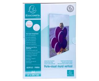 Wall sign holder A4 portrait - Crystal