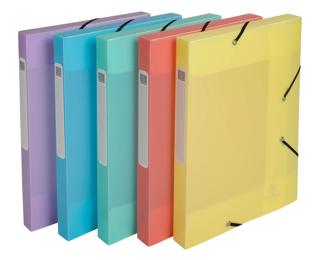 Klasseerdoos Exabox Rug 25mm Polypropyleen 7/10e Chromaline Pastel - A4 - Geassorteerd