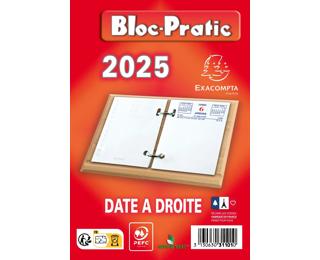 Bloc-pratic date à droite 8,2 x 12 cm - 2025 