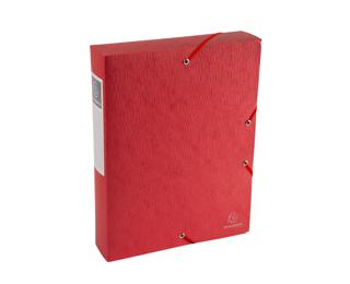 Boite de classement Exabox Dos 60mm Carte lustrée Scotten - A4 - Rouge