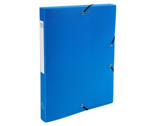 Filing box Exabox 25 mm spine, Opak 0.7mm polypropylene - A4. - Light blue