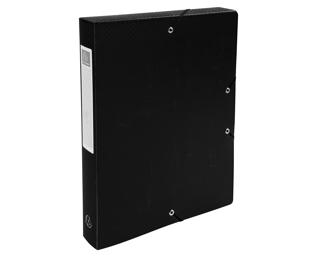 Archivbox aus PP 700µ blickdicht, Rücken 40mm, 25x33cm für DIN A4 - Schwarz