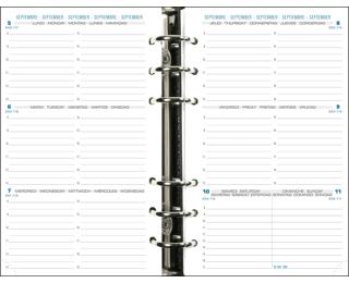 Recharge Exatime 17 10.5 x 17.2 cm Semainier Septembre 2025 à Décembre 2026 - 16 mois