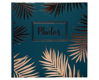 Fotoalbum 30 Seiten schwarz 25x25cm - Palma blau