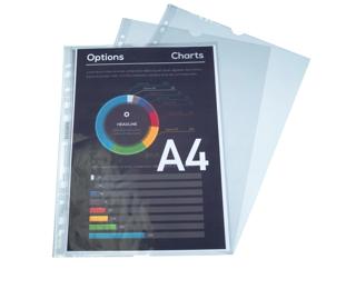 Bloc 50 pochettes perforées PP lisse Quick Doc - A4 - Cristal