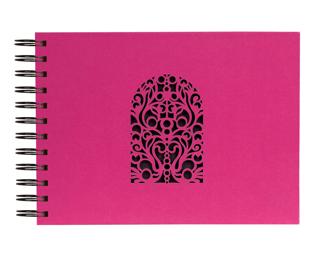 Spiralfotoalbum Colours, 50 Seiten schwarz, 23x16cm - Fuchsia