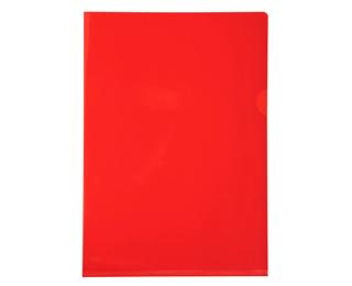 Pk 10 Cut Flush Fldr PVC A4 0.13mm Ast - Red