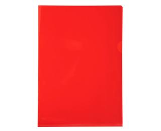 Sachet de 10 pochettes coin PVC lisse haute résistance 13/100e - A4 - Rouge