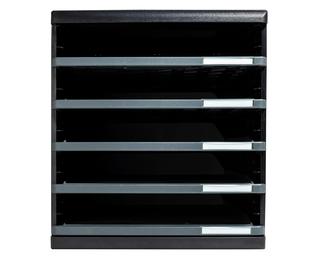 Module de classement Modulo Ecoblack 5 tiroirs ouverts - Gris foncé