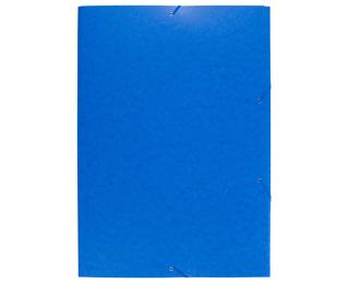 Carpetas con gomas 3 solapas tamaños especiales 600 g/m2 - Azul