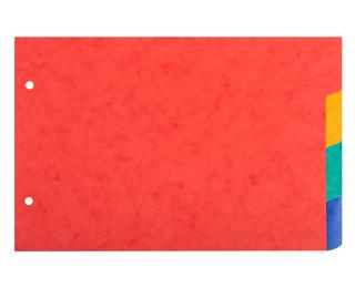 Divider 14,8x21cm pressboard 225g 4tabs - Assorted colours