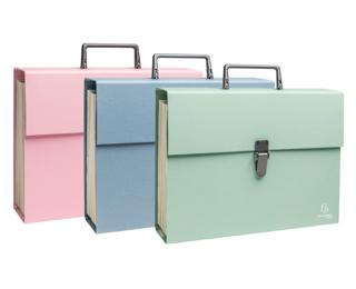 Valigetta portadocumenti riciclata con manicoAutentik - 18 scomparti - Colori assortiti