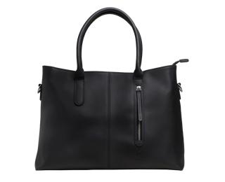 Sac cabas ordinateur IconiK cuir - Noir