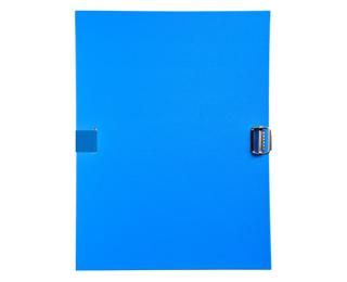 Chemise à sangle dos extensible avec rabat en pied et boucle à coulisseau cranté - polypropylène - Bleu clair