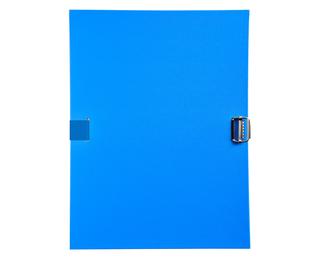 Chemise à sangle dos extensible avec rabat en pied et boucle à coulisseau cranté - polypropylène - Bleu clair