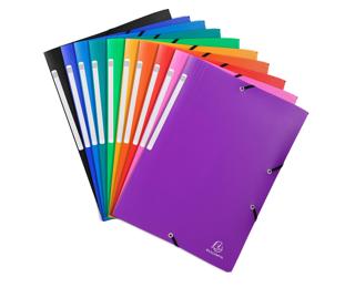 Elastomap 3 kleppen PP 5/10de Ondoorschijnend - A4 - Geassorteerd