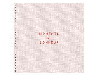 Album à spirales 60 pages blanches Bonheur - Rose poudré