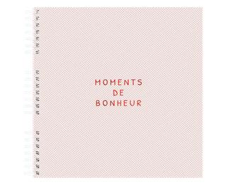 Album à spirales 60 pages blanches Bonheur - Rose poudré