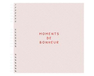 Album à spirales 60 pages blanches Bonheur - Rose poudré