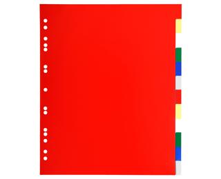 Register aus PP 120µ mit 12 Positionen, für Format DIN A4 Maxi - Farben sortiert