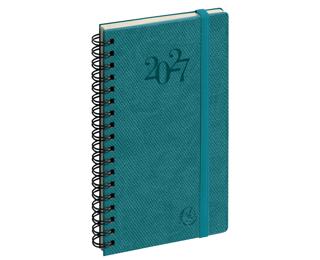 Agenda de poche Eurotime 16S spiralé Swan 9 x 16 cm Janvier à Décembre 2027 - Couleurs assorties