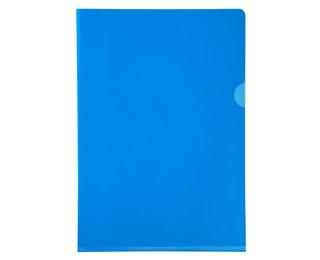 Packung mit 10 Aktensichthüllen aus glattem und festem PVC 130µ, für Format DIN A4 - Blau