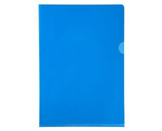 Packung mit 10 Aktensichthüllen aus glattem und festem PVC 130µ, für Format DIN A4 - Blau